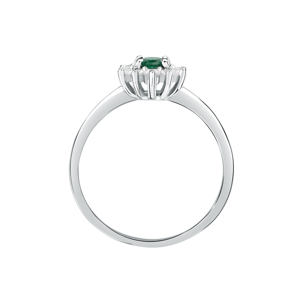 Inel Tesori Kate verde smarald si pietricele de zirconiu - Inele din argint - saiw155012 - MORELLATO - Tessora