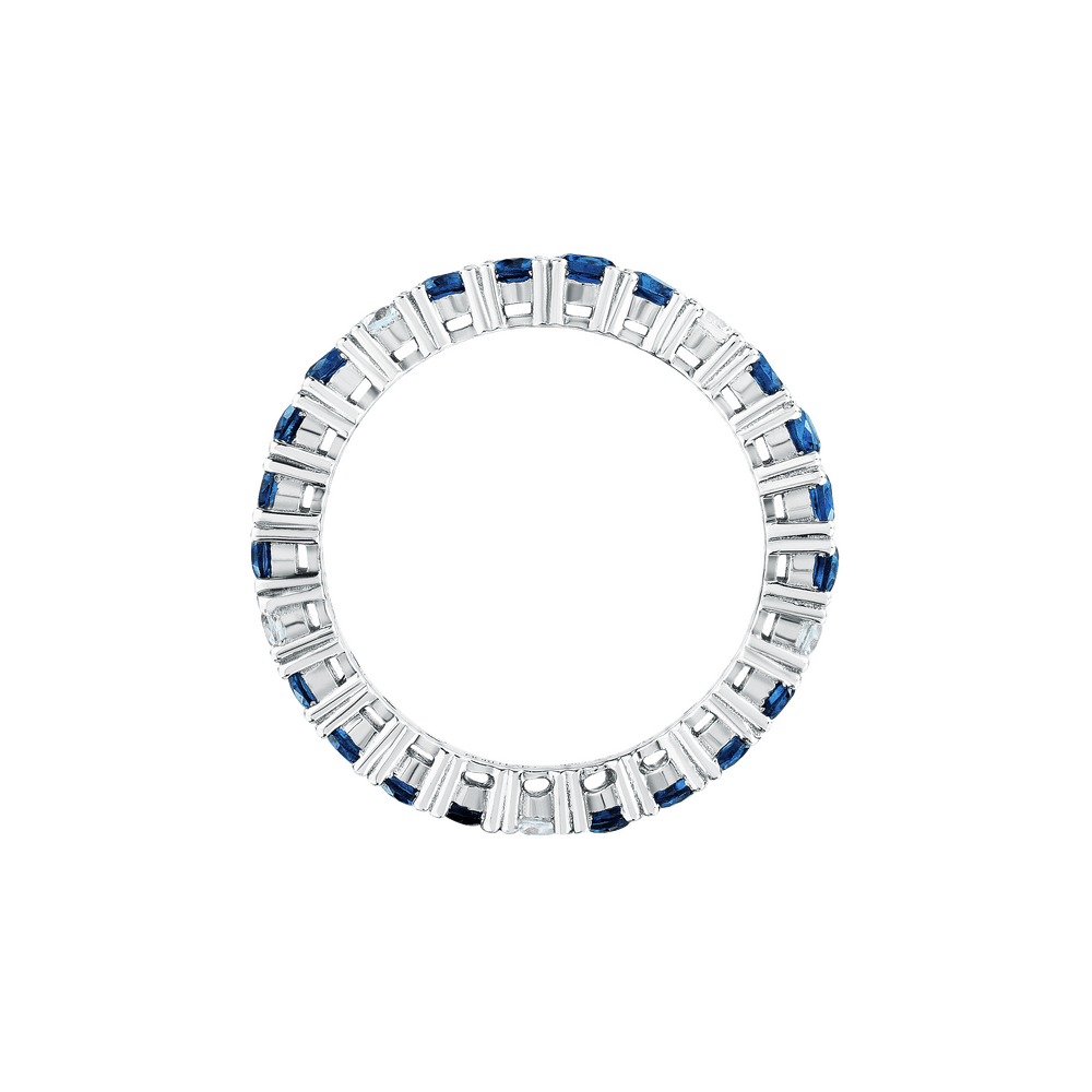 Inel Tesori Saphire cu rand stralucitor alb si albastru - Inele din argint - saiw170012 - MORELLATO - Tessora