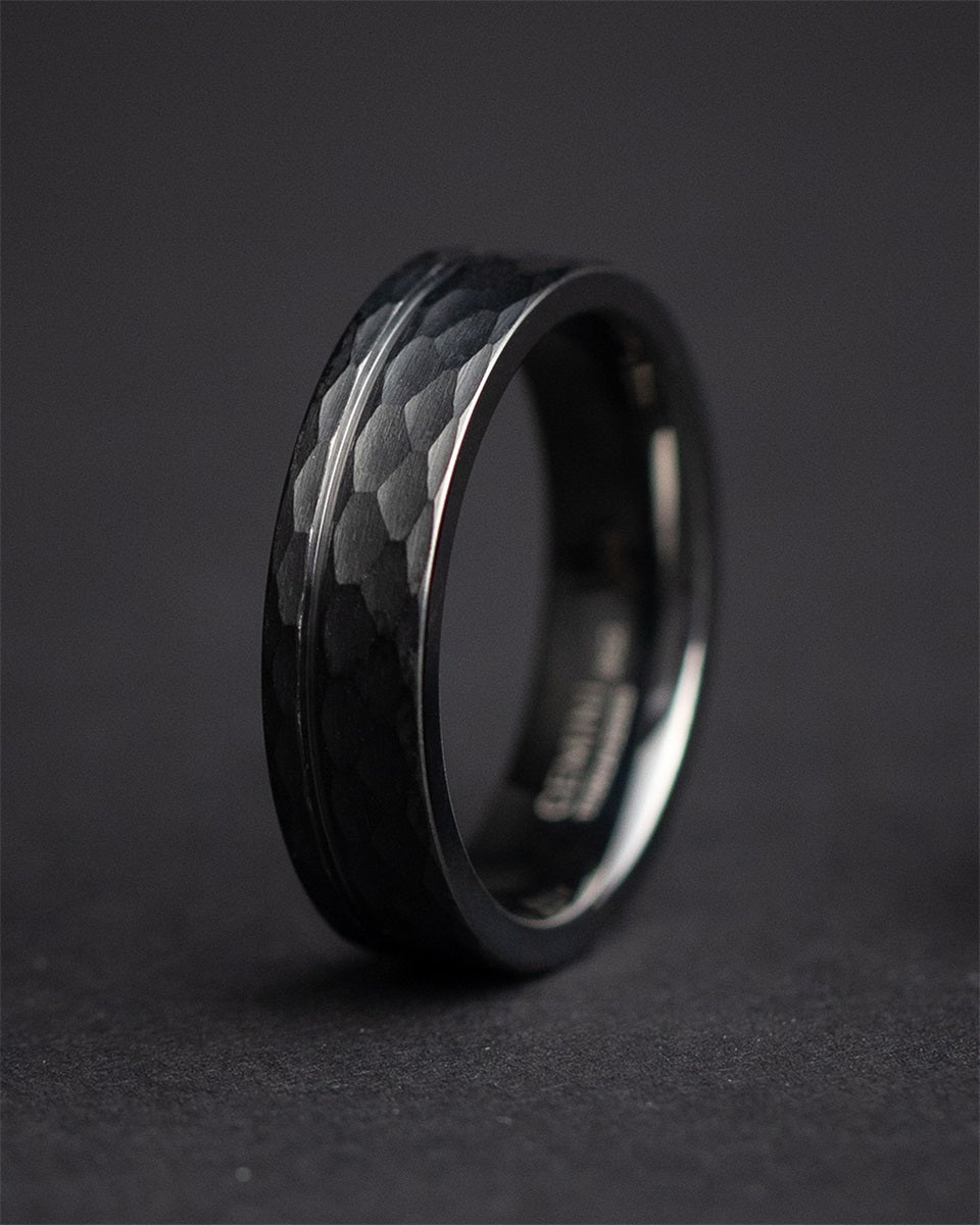Men's ring Alter faceted, GEMINI - Men Rings - ALT02 - 56 - GEMINI - Tessora