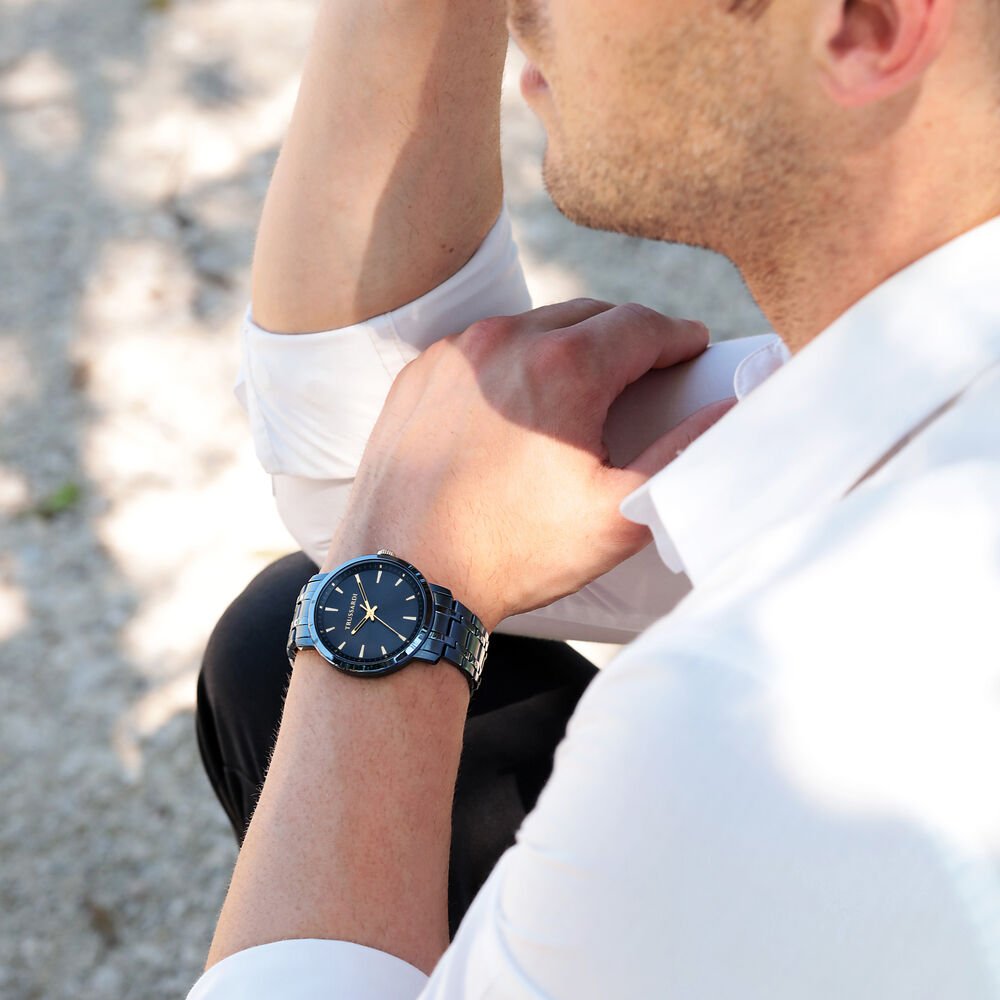 Men's T - Couple watch with blue bracelet, Trussardi - Men Watches - R2453147007 - Trussardi - Tessora