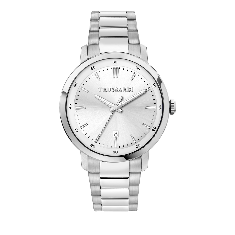 Men's T - Couple watch with silver bracelet, Trussardi - Men Watches - R2453147017 - Trussardi - Tessora