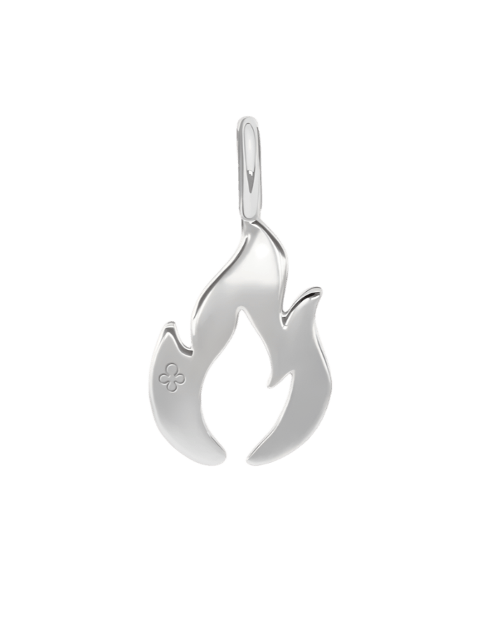 Pandantiv Flame de 1.2 cm, placat cu argint, Lilou - Talismane tip pandantiv - 244/12/ZAW/SR - Lilou - Tessora