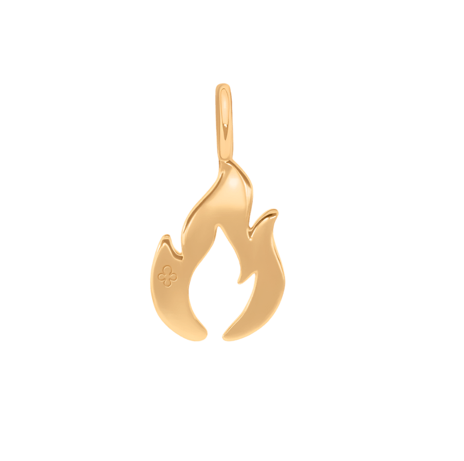Pandantiv Flame de 1.2 cm, placat cu aur, Lilou - Talismane tip pandantiv - 244/12/ZAW/PO - Lilou - Tessora