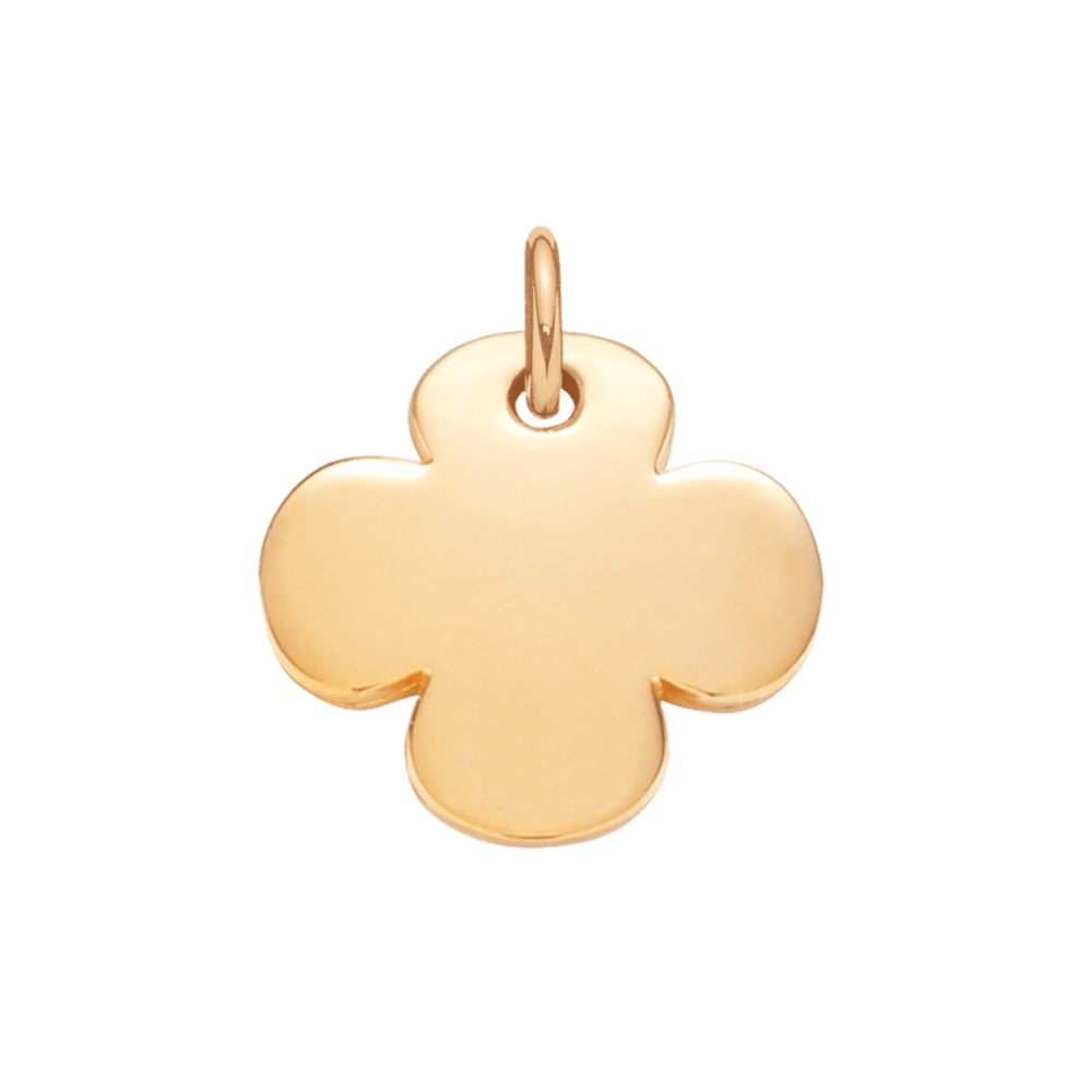 Pandantiv model trifoi rotund, placat cu aur - Talismane tip pandantiv - 4/15/Z - Lilou - Tessora