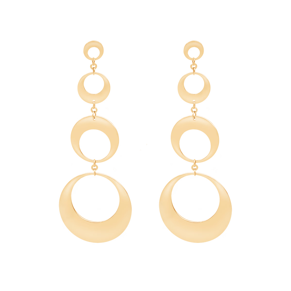 Ženske modularne otvorene naušnice Lune XL, Lilou