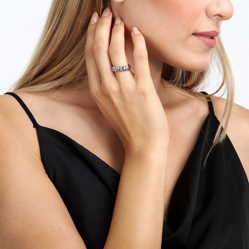 Ženski prsten od čelika s motivom srca, LA PETITE STORY