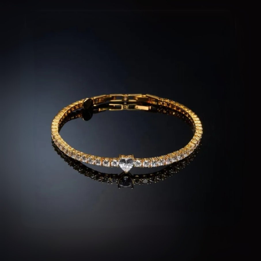 Brățară placată cu aur FIRST LOVE pentru femei, cu pietre, Chiara Ferragni