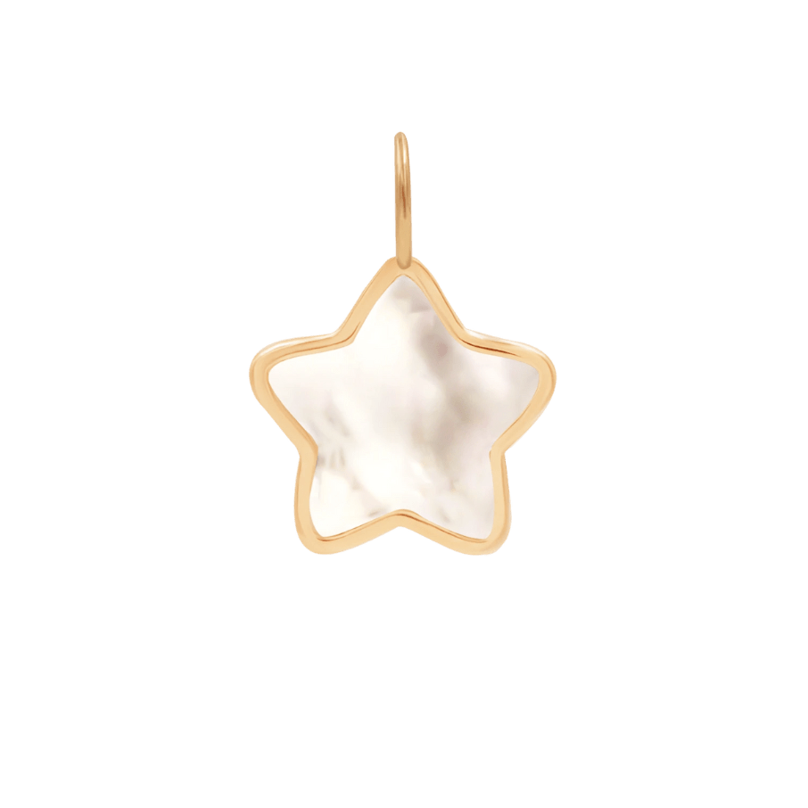 Women's 0.8 cm mother - of - pearl pendant star in a 585 gold frame, Lilou - Pendant Charms - 26/8/ZAW/MP/ZZ - Lilou - Tessora
