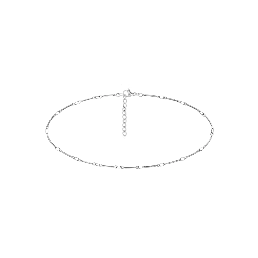 Women's Bamboo ankle bracelet silver plated, Lilou - Bracelets - 236/230/BRA/NO10/11/SR - Lilou - Tessora