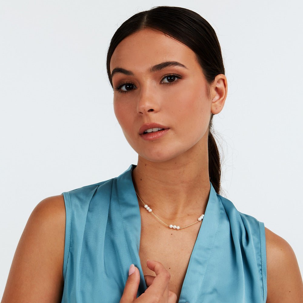 Women's necklace sterling silver with pearls, MORELLATO - Silver Necklaces - sawm01 - MORELLATO - Tessora