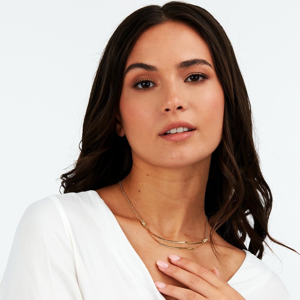 Women's necklace Torchon gold with crystal stones, MORELLATO - Necklaces - sawz01 - MORELLATO - Tessora