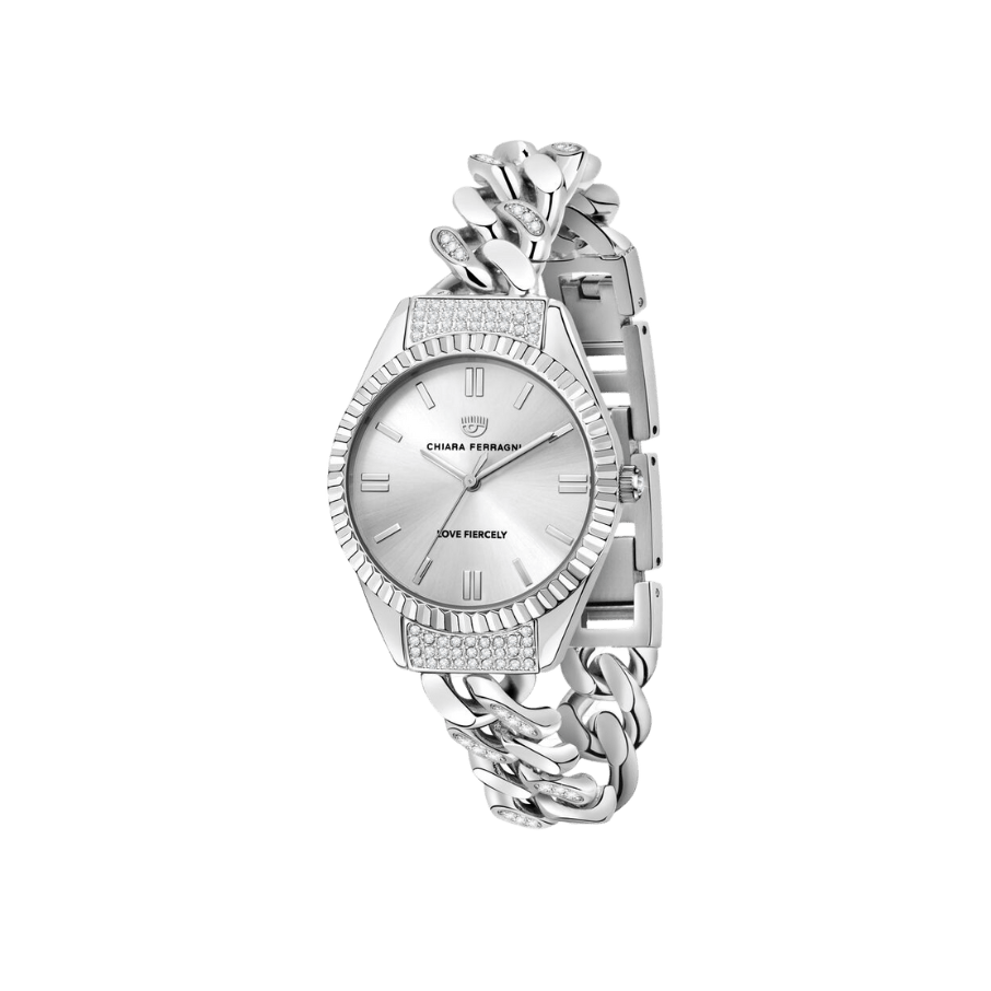 Women's silver Bossy Chain, Chiara Ferragni - Women Watches - R1953104502 - Chiara Ferragni - Tessora