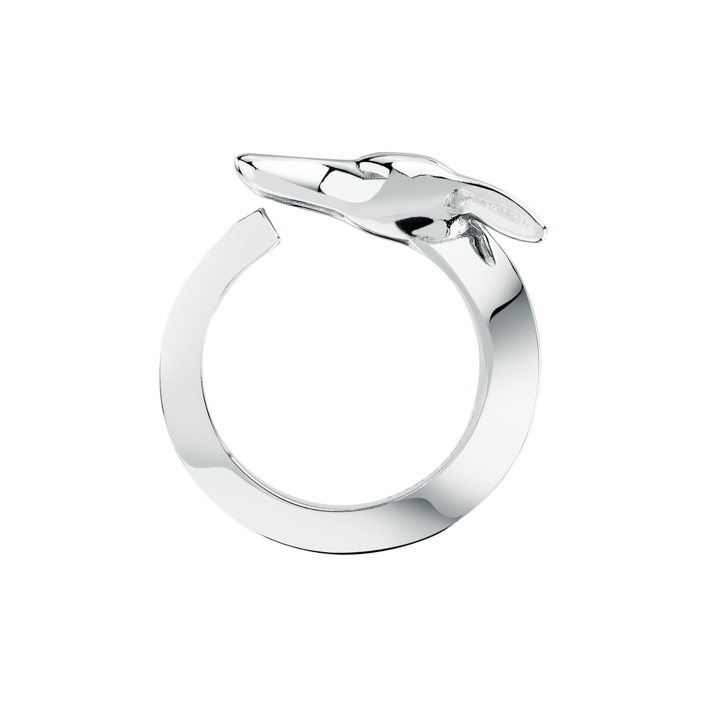 Women's T - HERITAGE Greydog steel ring, Trussardi - Rings - TJAXB06012 - 52 - Trussardi - Tessora