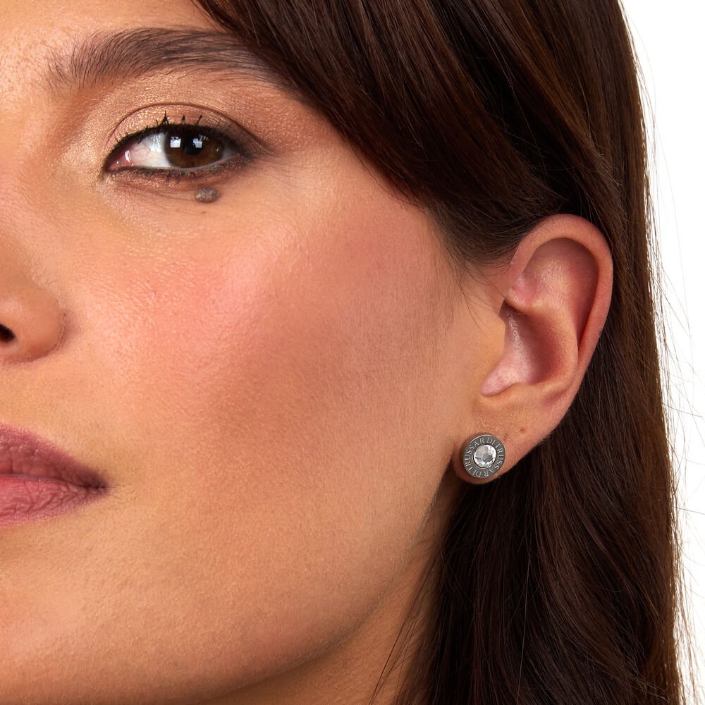 Women's T - LOGO stud earrings, Trussardi - Stud Earrings - TJAXC119 - Trussardi - Tessora