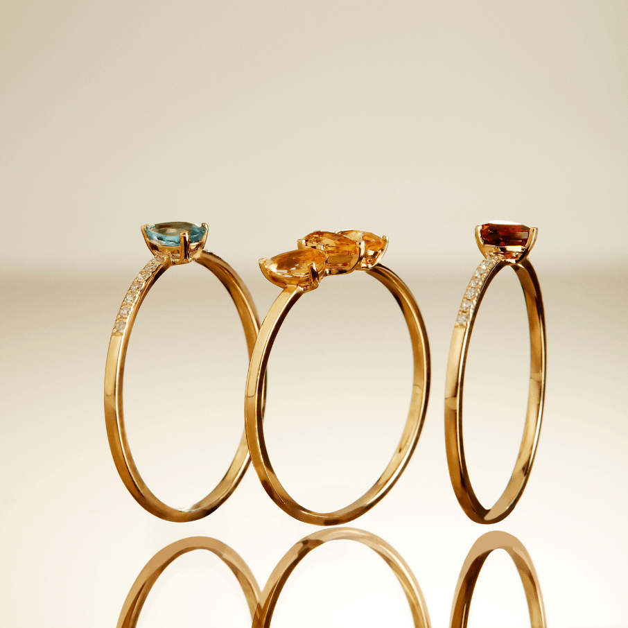 18K Gold-Plated Rings - Tessora