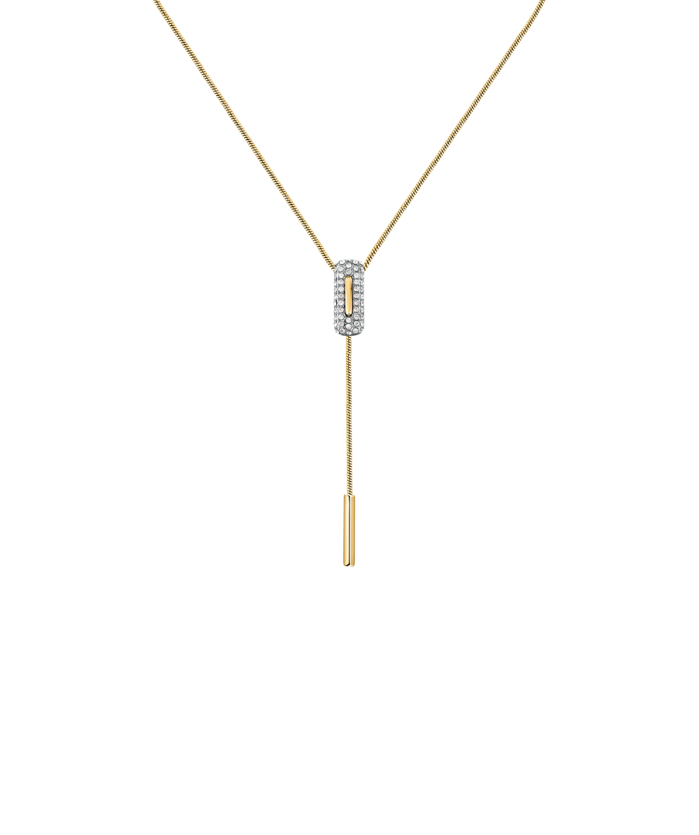 Women’s Concept necklace in stainless steel with yellow gold finish, Trussardi