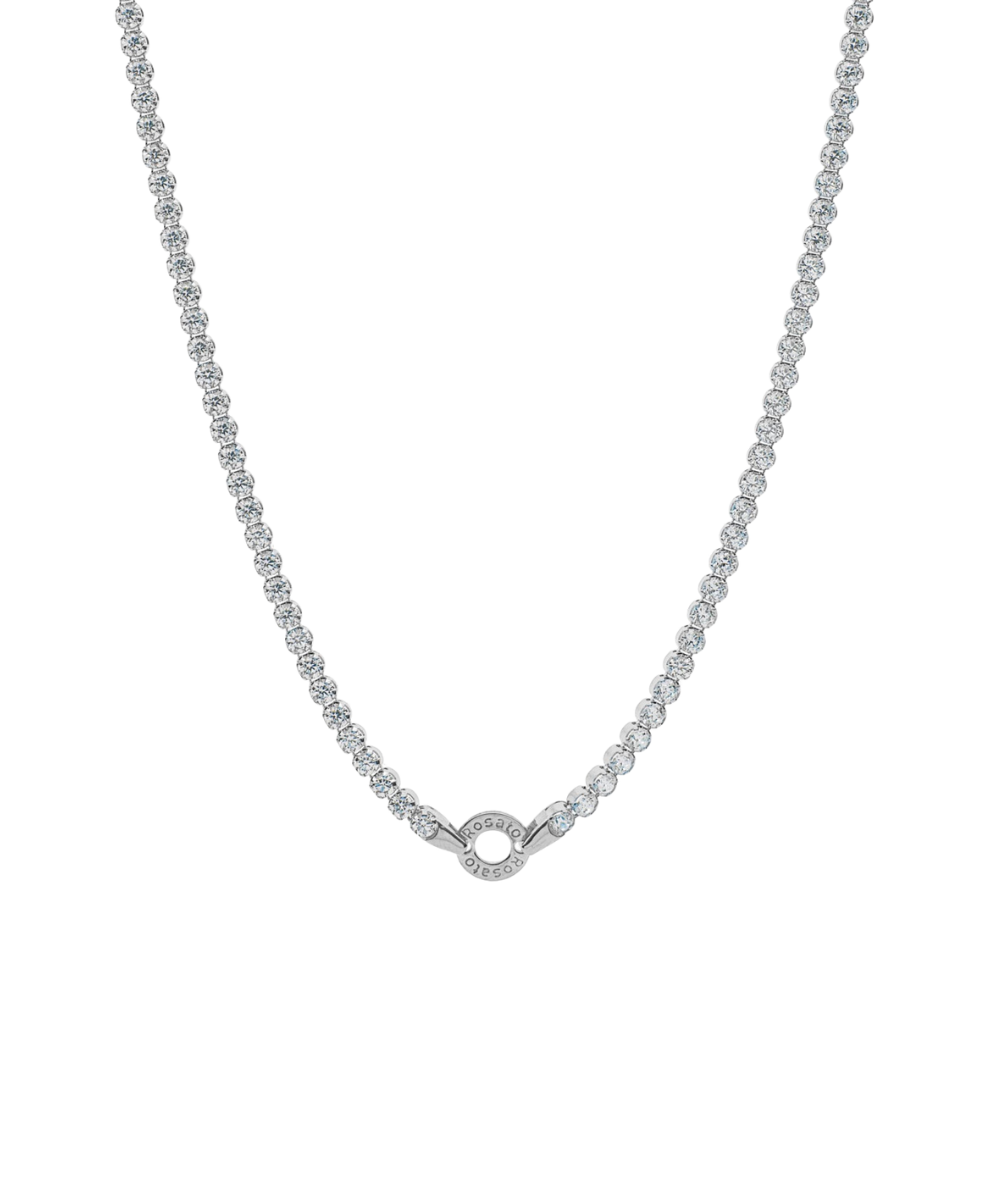 Women's silver Storie Necklace with cubic zirconia, Rosato