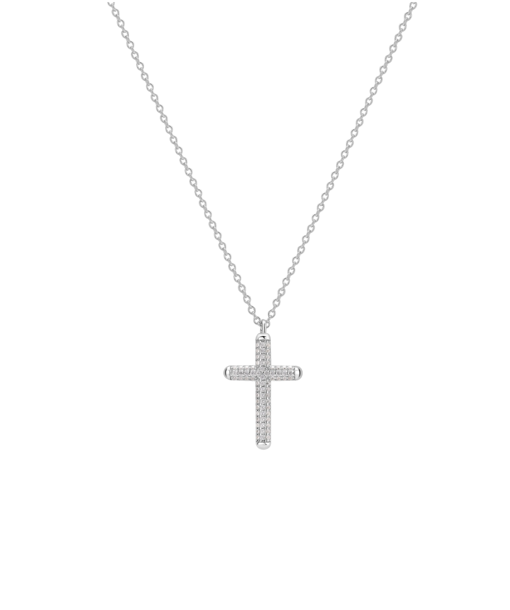 Women's silver Cross necklace, Rosato