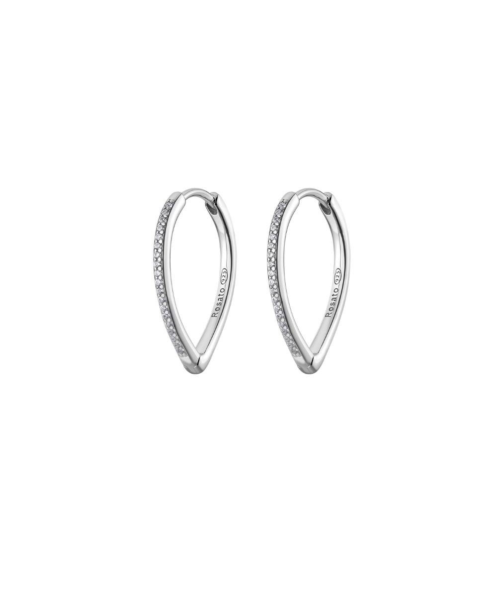 Women's silver Sofia earrings, Rosato