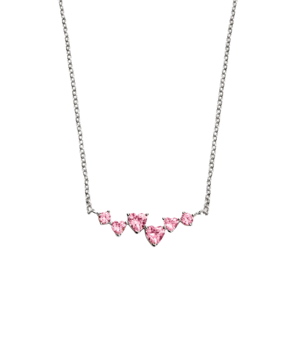 Colier de dama din argint sterling cu pietre de zirconiu roz, CHIARA FERRAGNI