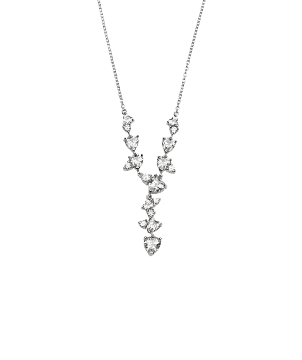 Colier de dama din argint sterling cu pietre in forma de inima, CHIARA FERRAGNI
