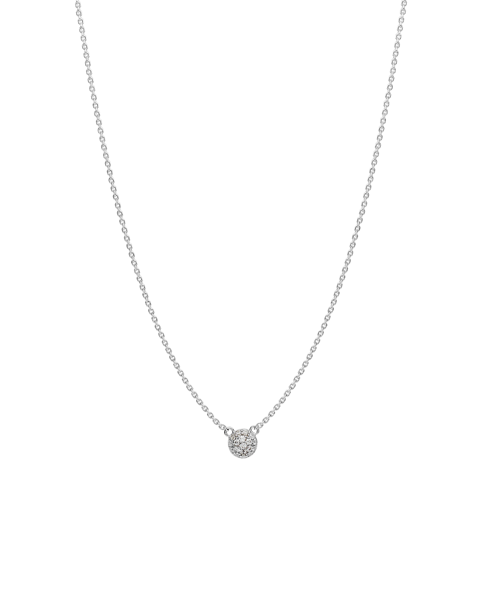 Colier de dama argint BIANCA scurt, zirconiu alb, 44cm, ROSATO