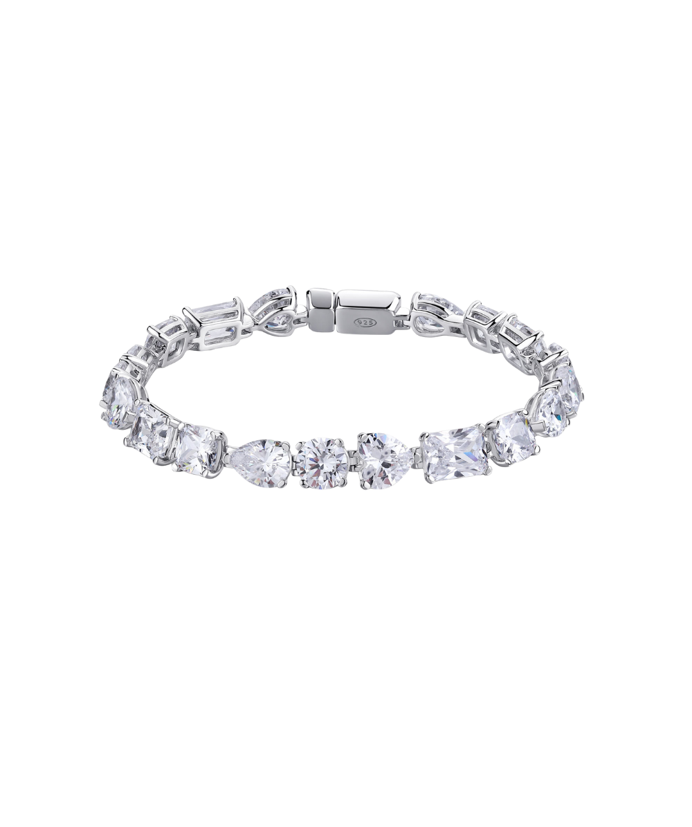 Women's silver bracelet GEMMA white zirconia, ROSATO