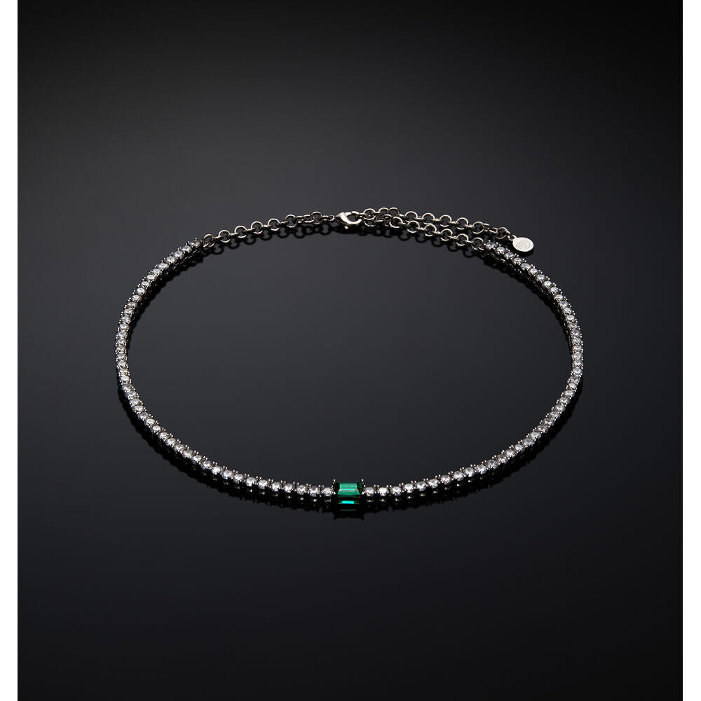Women's necklace Emerald adjustable with zirconia and nano stones, CHIARA FERRAGNI