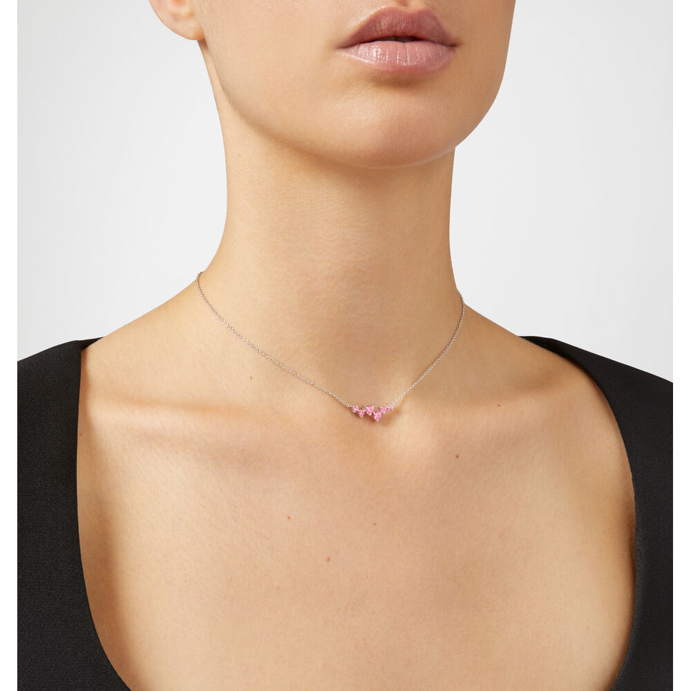 Colier de dama din argint sterling cu pietre de zirconiu roz, CHIARA FERRAGNI