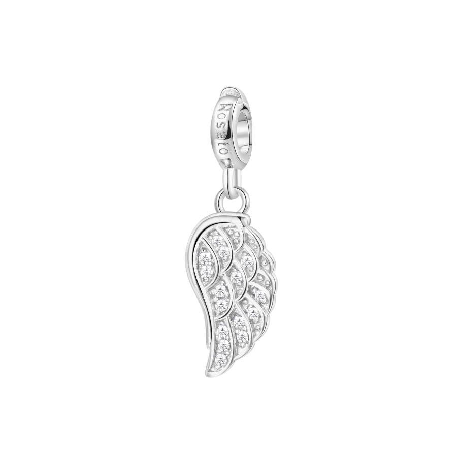 Women's silver charm STORIE wing, ROSATO