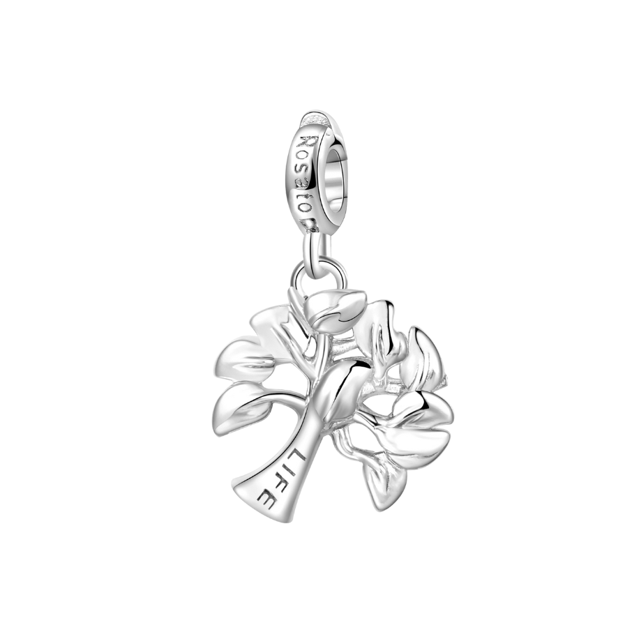 Women's silver charm STORIE Tree of Life, ROSATO