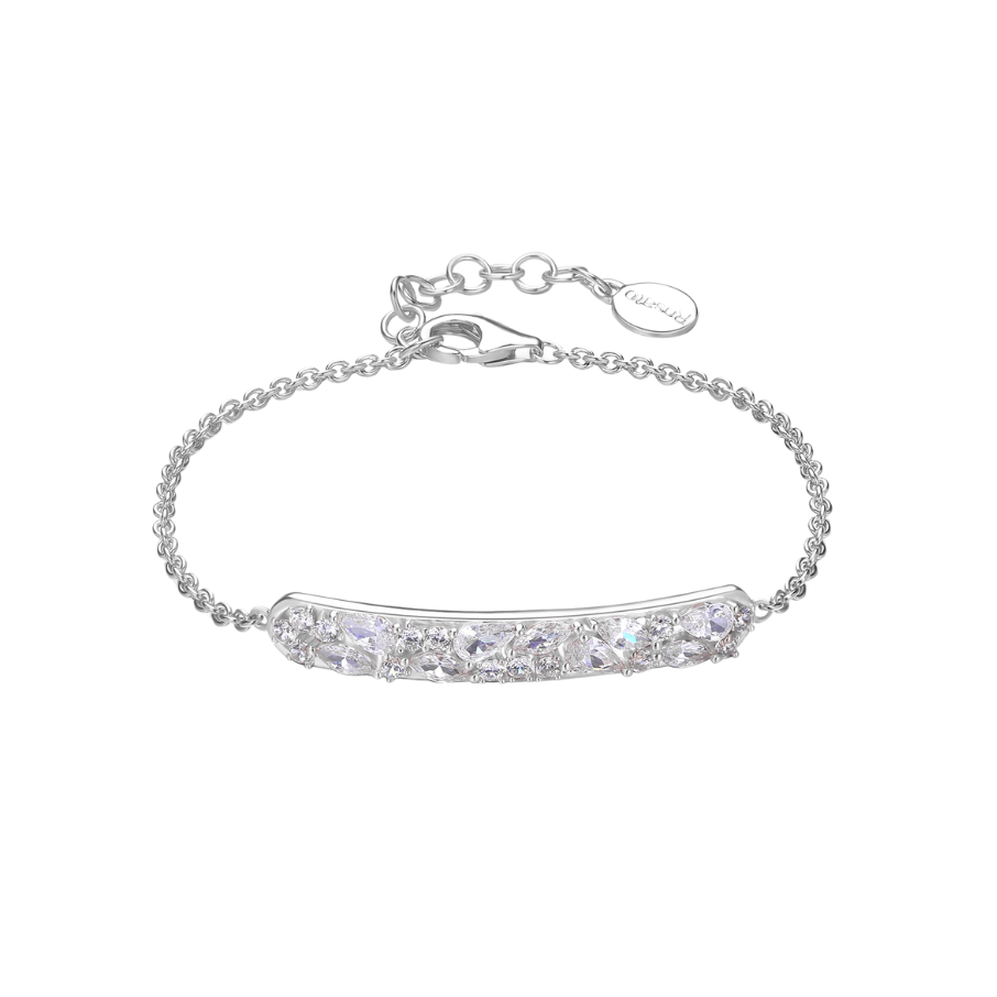 Women's silver bracelet GEMMA soft, white zirconia, ROSATO