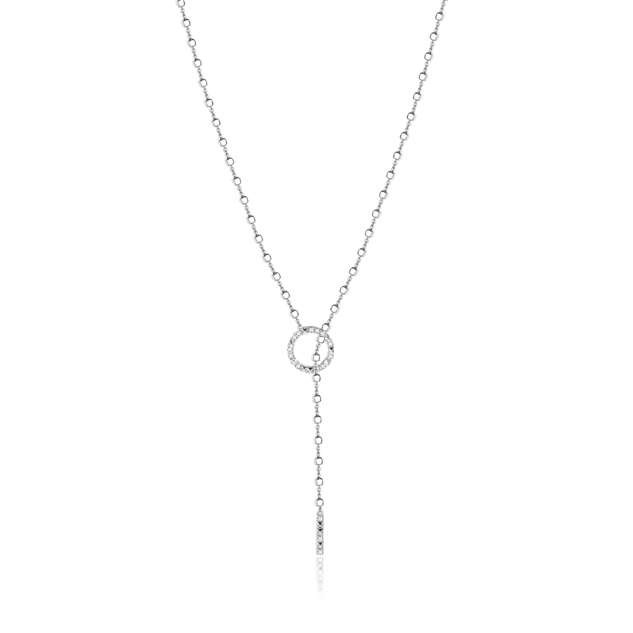 Women's silver necklace CUBICA, ROSATO