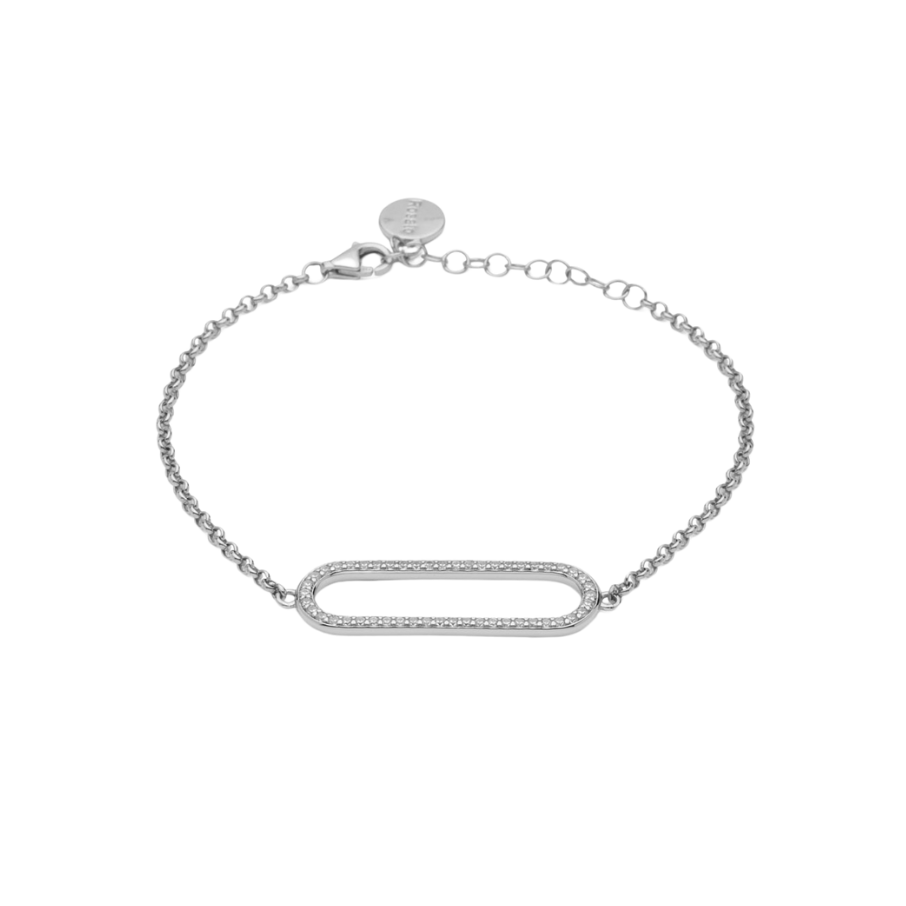 Women's silver bracelet BIANCA soft, white zirconia, ROSATO