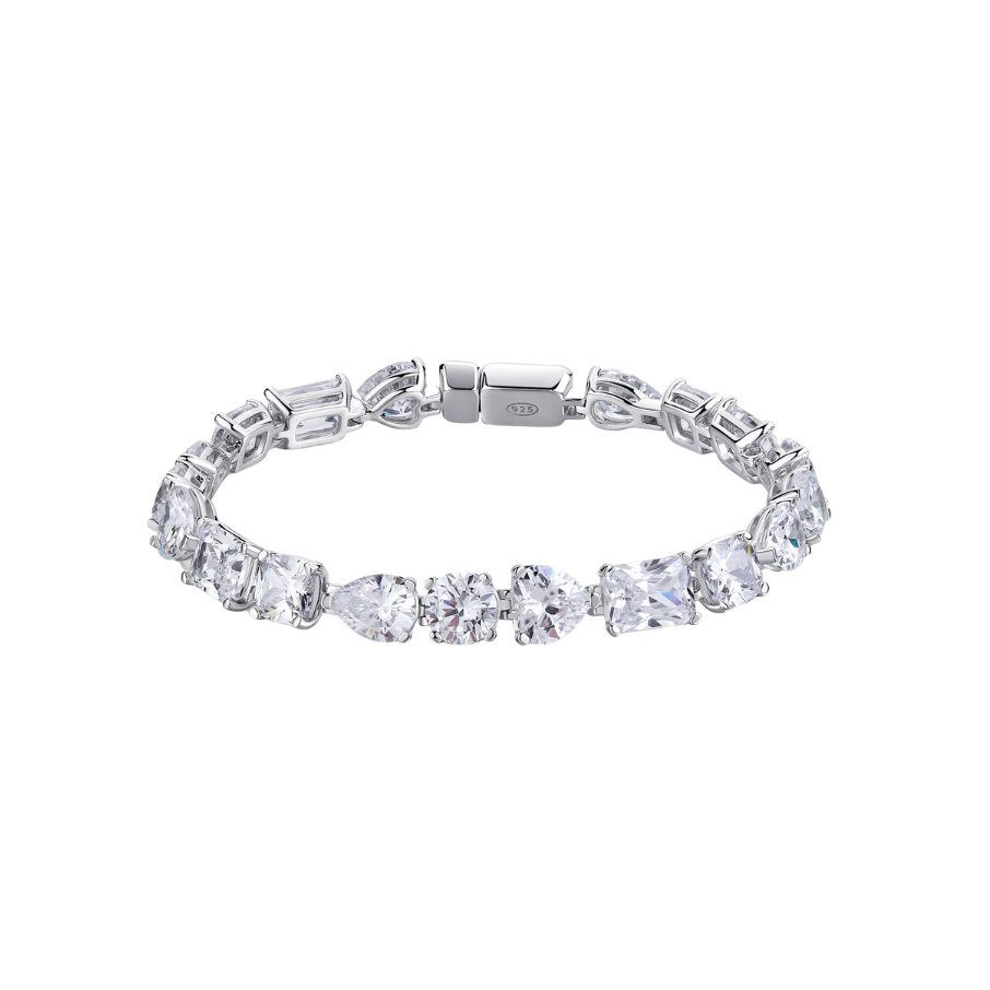 Women's silver bracelet GEMMA white zirconia, ROSATO
