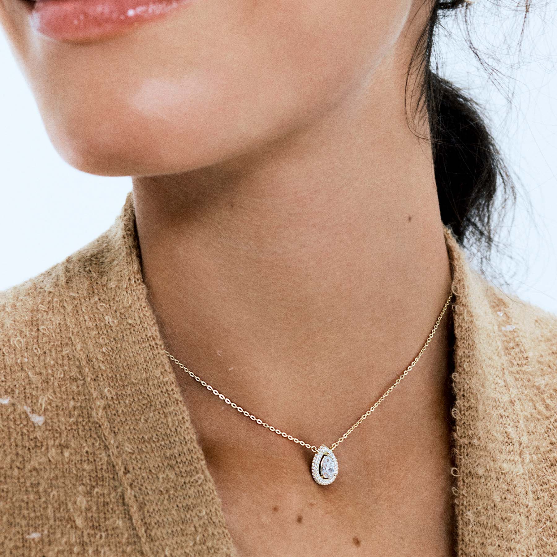 Women's silver Anna short necklace, Rosato – Tessora