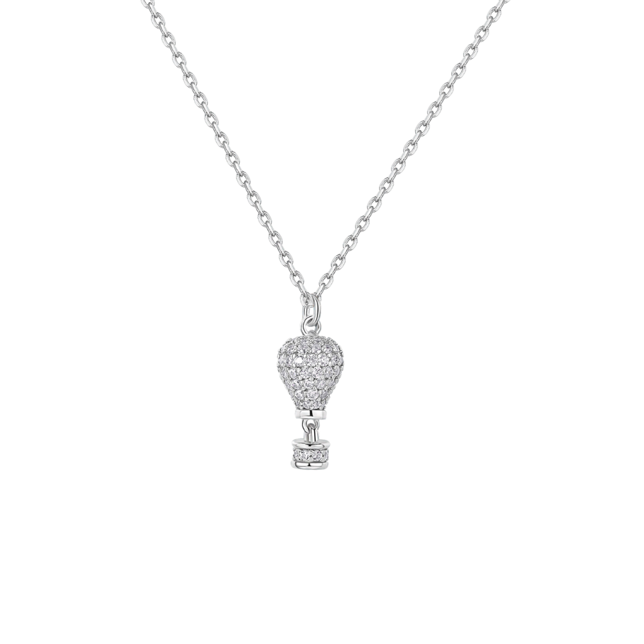 Women's Short Silver Necklace, ROSATO