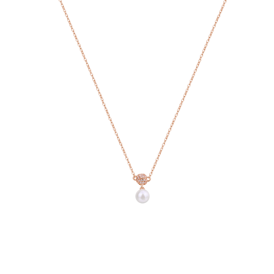 Women's Silver Necklace AZZURRA with Natural Pearl Pendant, ROSATO