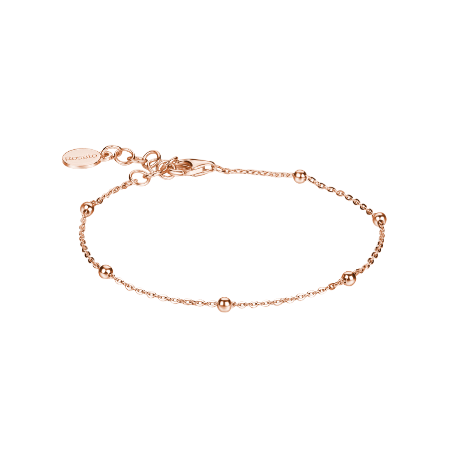 Women's Silver Bracelet STORIE with Beads, ROSATO