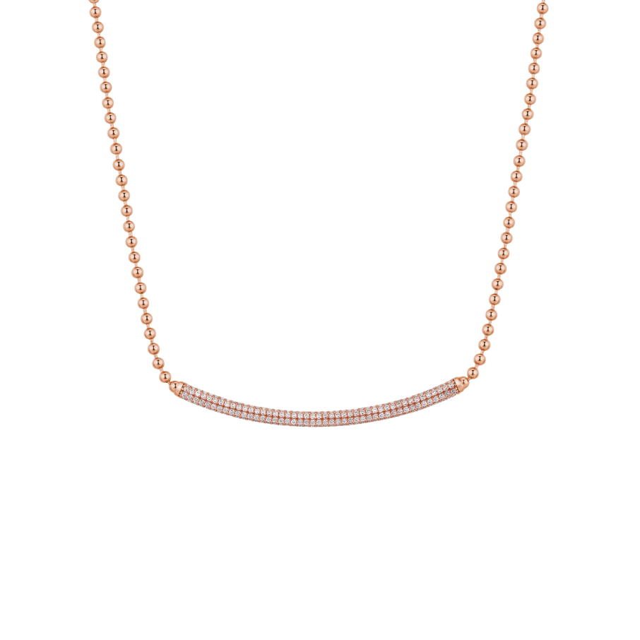 Women's Silver Necklace BIANCA, ROSATO