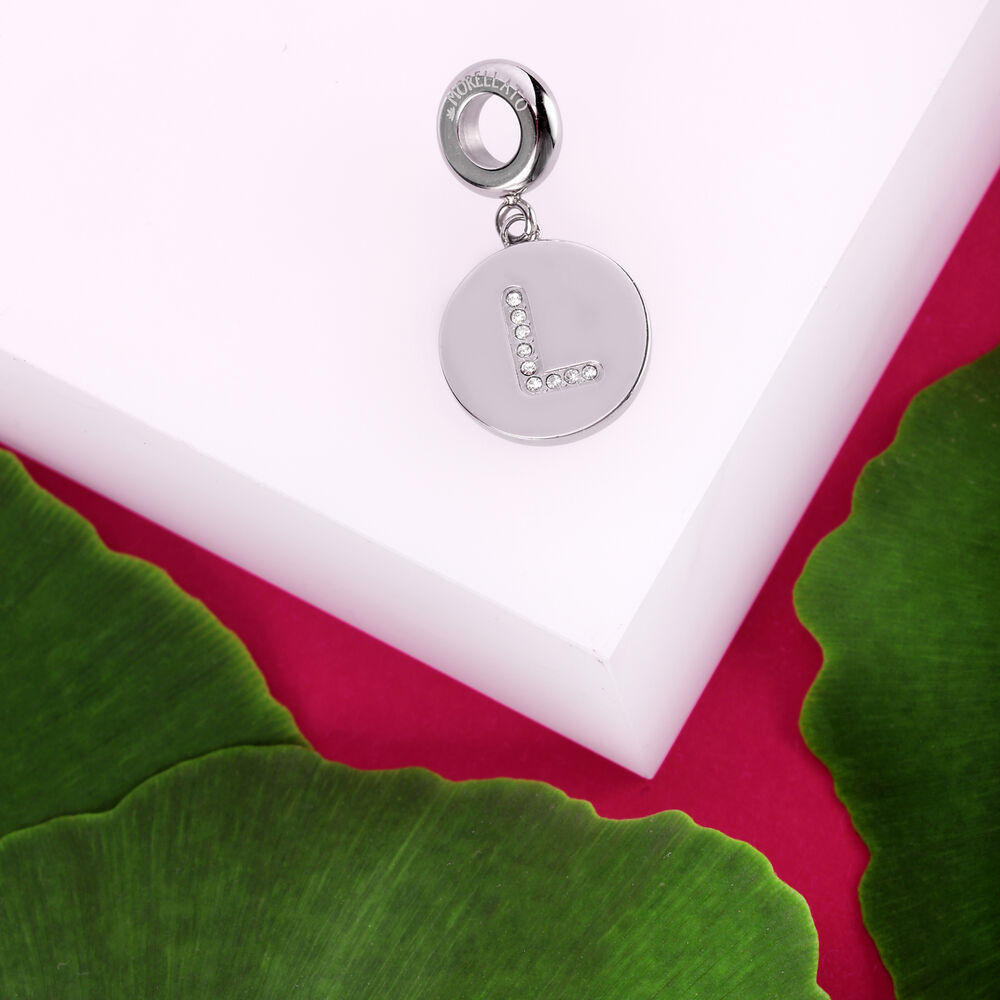 Women's charm pendant letter L, engravable, MORELLATO