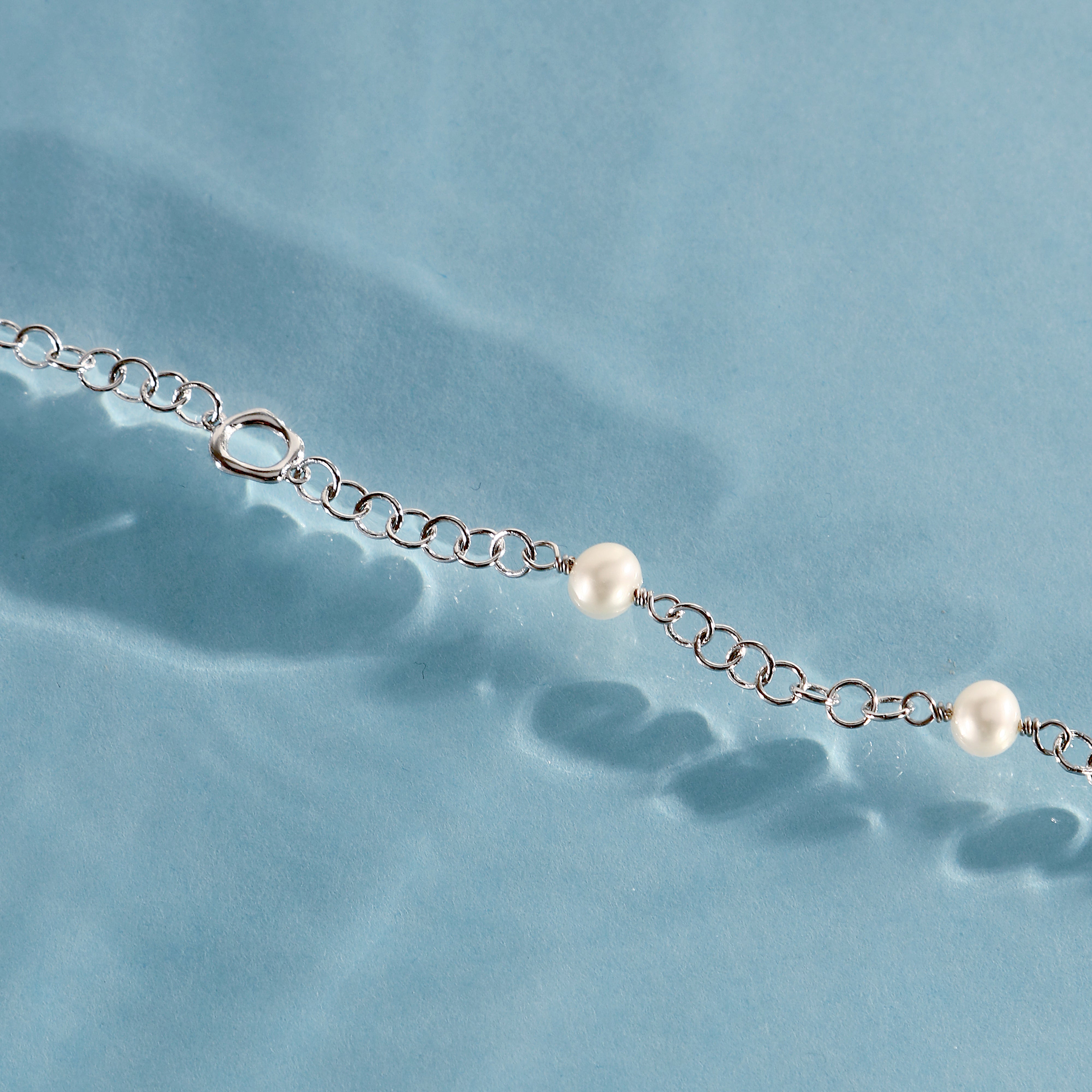 Women's silver Perla bracelet with freshwater pearls, Morellato