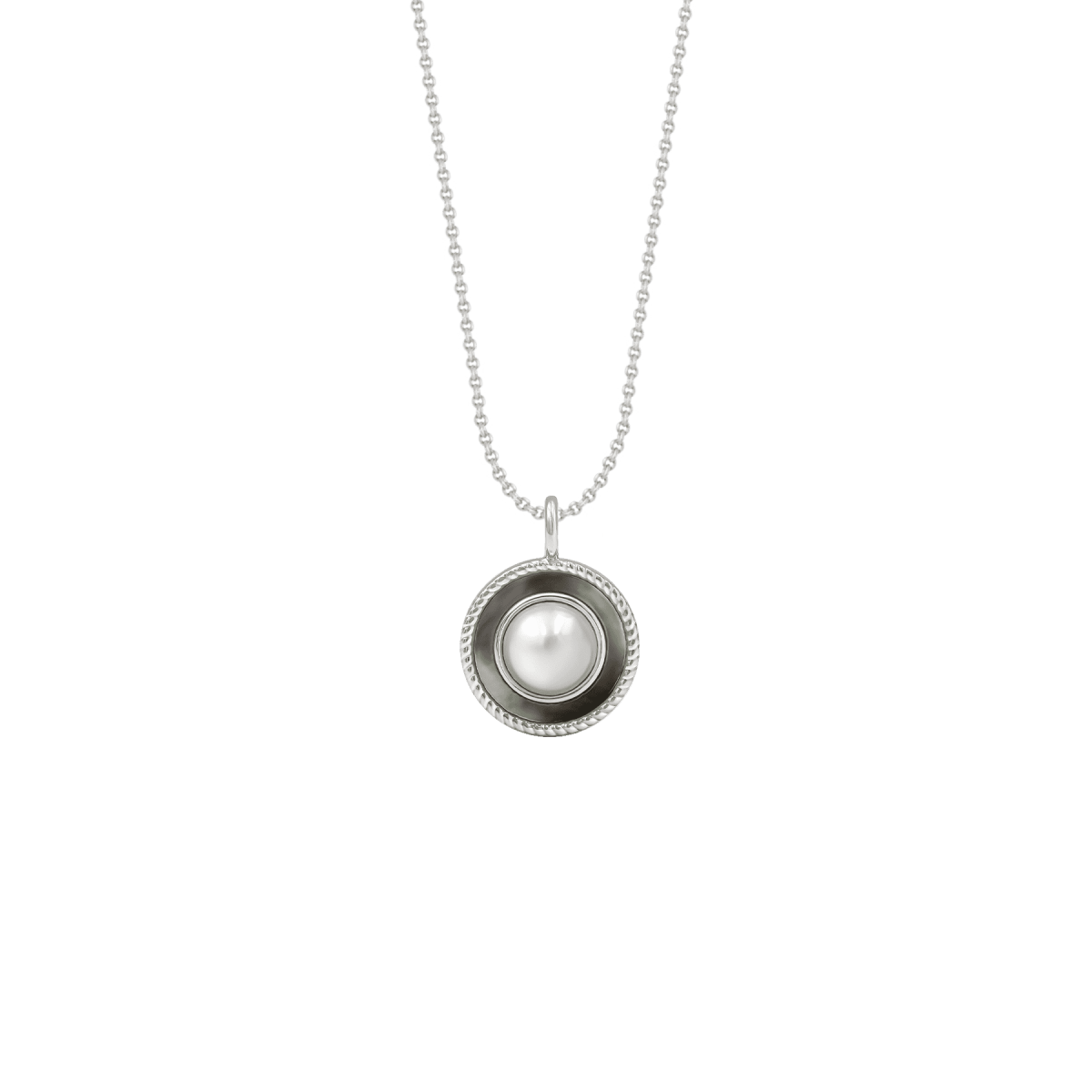 Colier Cosmos ajustabil, cu perla alba, placat cu argint - Coliere - A03/MARKET/ANS/265 - Lilou - Tessora