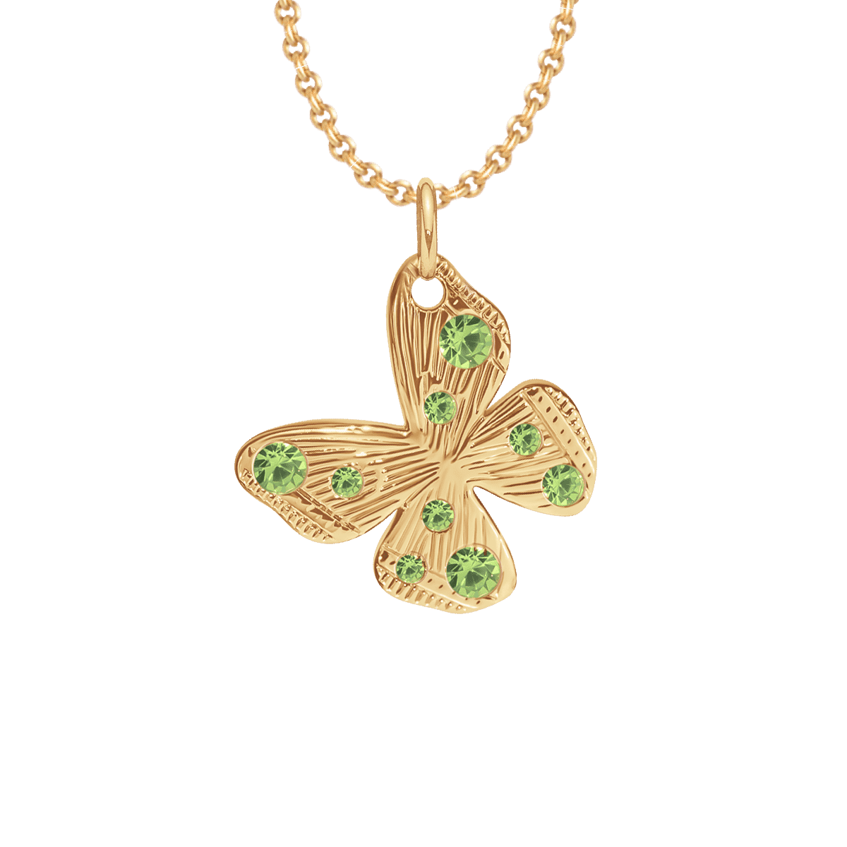 Colier Papillon cu pandantiv de 1,5 cm, placat cu aur - Coliere - A03/MARKET/ANS/234 - Lilou - Tessora