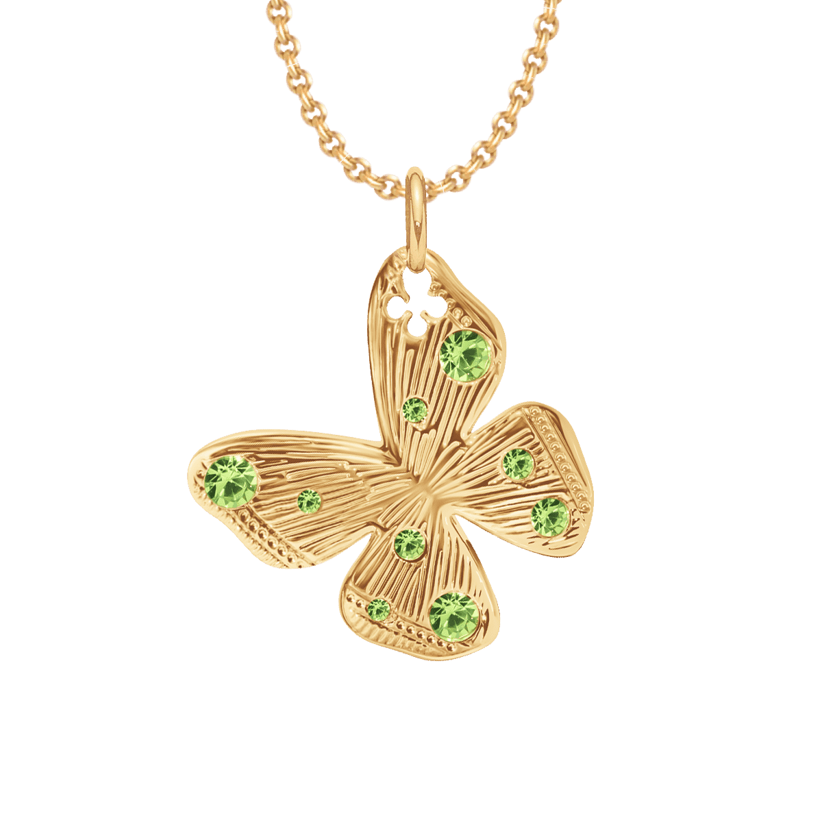 Colier Papillon de 50 cm, pe lant subtire, placat cu aur - Coliere - A03/MARKET/ANS/238 - Lilou - Tessora