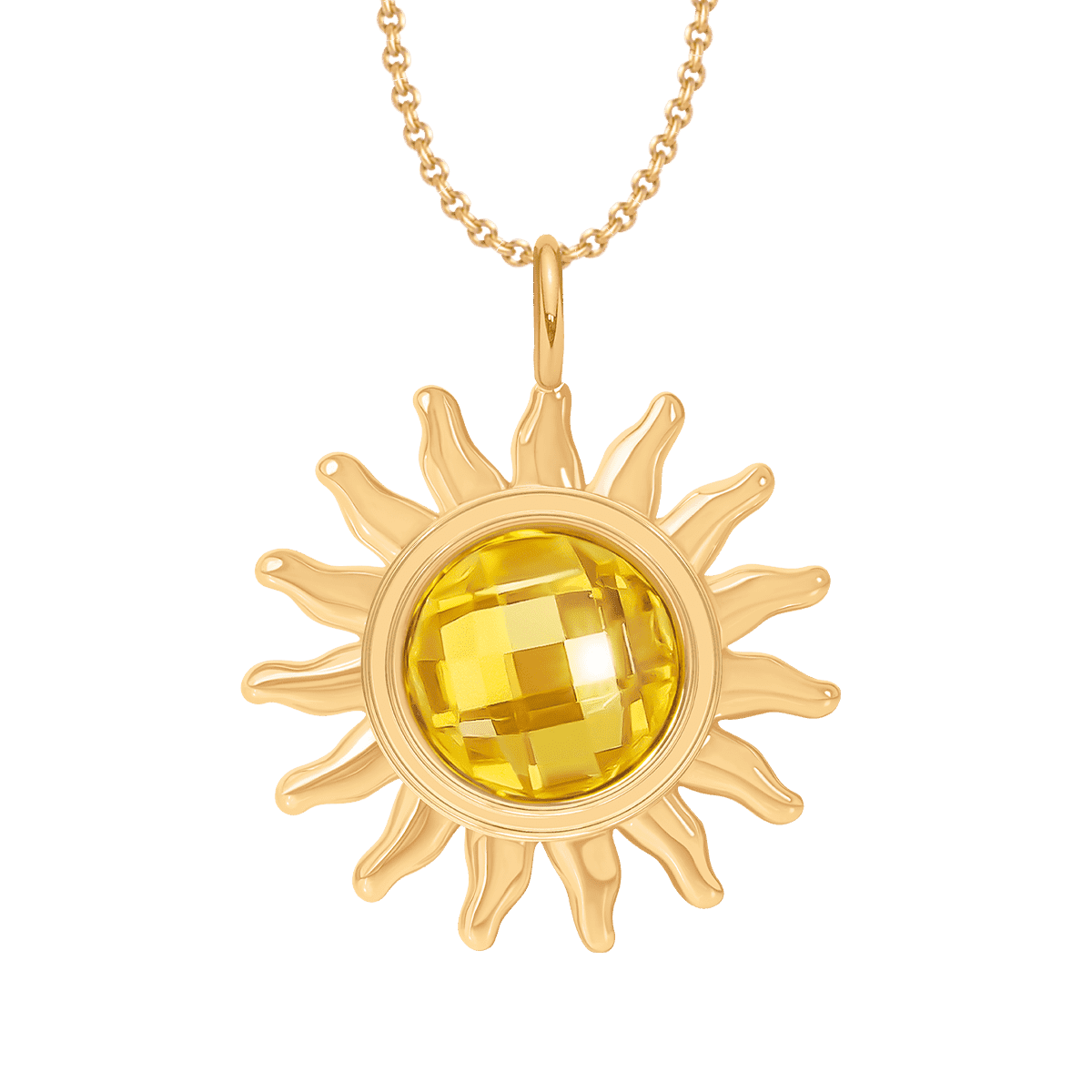 Colier Soleil de 40 cm, placat cu aur - Coliere - A03/MARKET/ANS/295 - Lilou - Tessora