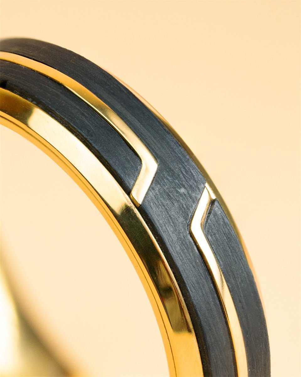 Men's ring Rex gold, GEMINI - Men Rings - REX03 - 60 - GEMINI - Tessora