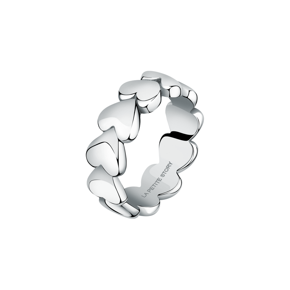 Women's Silver Ring with Hearts, LA PETITE STORY