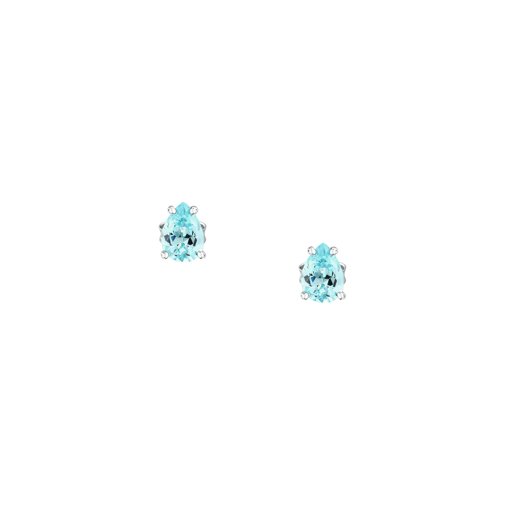 Women's earrings sterling silver Tesori with blue stone, MORELLATO