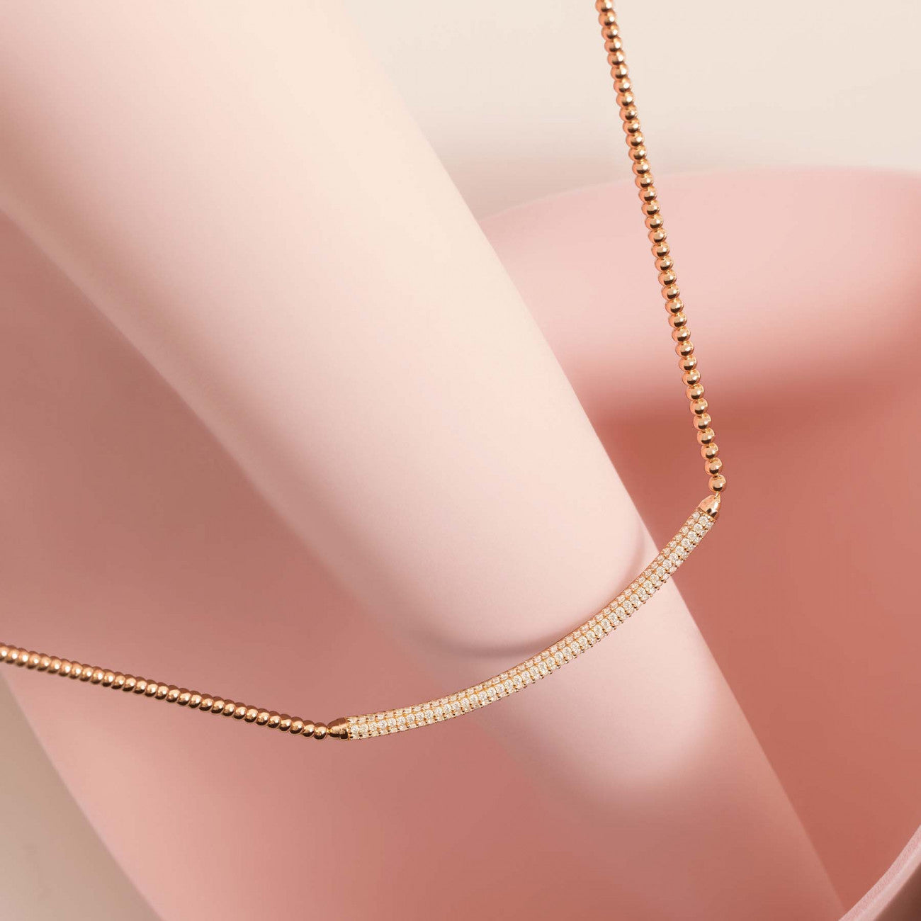 Women's Silver Necklace BIANCA, ROSATO